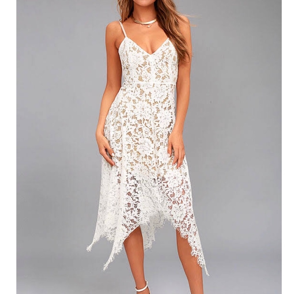 Ivory/white lace dress